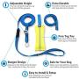 Outdoor Hanging Bungee Dog Toy - Durable Spring Pole for Pitbull & Medium to Large Dogs - Interactive Tugger for Safe & Fun Solo Play, Exercise and Tug of War - Tough Fire Hose Bite Tug Toy Included