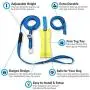 Outdoor Hanging Bungee Dog Toy - Durable Spring Pole for Pitbull & Medium to Large Dogs - Interactive Tugger for Safe & Fun Solo Play, Exercise and Tug of War - Tough Fire Hose Bite Tug Toy Included