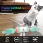 MILIFUN Magic Feather Cat Toy Interactive Cat Toy, Auto Rotate Ball, Automatic Rotating Ball Teaser Cat Toys for Indoor Kitten/Cats,USB Charging Cat Ball Toy