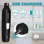 Dog Nail Grinder, Low Noise 2-Speed Pet Nail Grinder Dog Nail Trimmer 3 Ports Electric Rechargeable Painless Paws Grooming & Smoothing for Small Medium Large Dogs & Cats