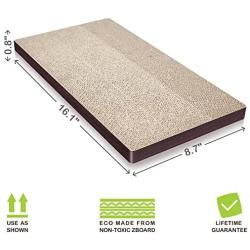 Way Basics Premium Cat Scratcher Reversible zBoard Scratch Pad Lasts 5x Longer Includes Silvervine Organic Super Catnip Available in Multiple Color