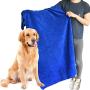 SUNLAND Dog Towel Super Absorbent Pet Bath Towel Microfiber Double Density Dog Drying Towel for Dogs and Cats 30Inch x 50Inch