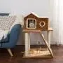 3 Tier Cat Tree- Plush Multilevel Cat Tower with Scratching Posts, Climbing Ladder, Cat Condo and Hanging Toy for Cats and Kittens By PETMAKER (34.5”) 3 Tier Cat Tree- Plush Multilevel Cat Tower with Scratching Posts, Climbing Ladder, Cat Condo and Hanging Toy for Cats and Kittens By PETMAKER (34.5”)
