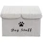 Brabtod Large Dog Toys Storage Box Canvas Storage Basket Bin Organizer with Lid - Idea for Collapsible Bin for Organizing Dog Cat Toys and Dog Stuff Brabtod Large Dog Toys Storage Box Canvas Storage Basket Bin Organizer with Lid - Idea for Collapsible Bin for Organizing Dog Cat Toys and Dog Stuff