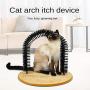 KUNZHAN Catnip Toys,Cat Self Groomer,Arched Cat Scratcher Cat Scratch Toys Scratch and Groom Catnip Blasted Kitten Scratching Pad Massager and Cat Scratcher Cat Grooming Brush Supplies