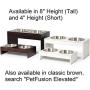 PetFusion Elevated Dog Bowls, Cat Bowls (4'', 8'' Tall Options). Bamboo w/Water Resistant Seal. US Food Grade Stainless Steel Raised Bowls