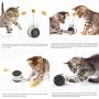 LZJDS Balance Car Design Tumbler Cat Toy Teaser Toys for Indoor Kitten Cats Ball Kitten Reat Puzzle Balanced Chasing Interactive Swing Chaser Turntable Pet Toy Pet Supplies,White,1