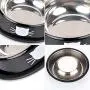 Cat Bowl Pet Bowl Stainless Steel Cat Food Water Bowl with Non-Slip Rubber Base Small Pet Bowl Easy to Clean Durable Cat Feeding Bowls Set of 2 (Black&Blue) Cat Bowl Pet Bowl Stainless Steel Cat Food Water Bowl with Non-Slip Rubber Base Small Pet Bowl Easy to Clean Durable Cat Feeding Bowls Set of 2 (Black&Blue)