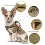 Tactical Service Dog Harness Vest,K9 Adjustable Military Working Harness Water-Resistant Comfortable Training MOLLE Dog Vest with Handle (XS, Khaki)