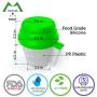 Mirecek Maxy Dog Food Travel Container, BPA-Free Pet Food Storage Container, Portable Collapsible Bowl and Measuring Cup Combo for Pet Travel, Reusable Plastic Bowl for Cats and Dogs