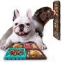 N/V Dog Licking Mat Slow Feeder Peanut Lick Pad with SuctionSlow Treater Treat Dispensing Mats, Licking Mats Suctions to Wall for Pet Bathing, Grooming,FML PET 4 Pack Slow Feeder Dog Bowls