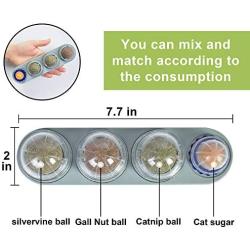 Yeteng Catnip Ball for Cat Licking, Natural Edible Catnip Wall Ball, Catnip Wall Lick Snacks, Catnip Rotatable Licking Treats Toys for Cats Kitten Kitty