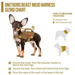 Tactical Dog Harness, Milltary Dog Vest with Durable Vertical Handle for XXS Puppy Dog
