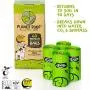 Compostable Dog Poop Bag, Small Size Pet Waste Bags with Handles for Small Dog Breeds. Biodegradable Poop Bags for Dogs, Unscented, Plant-Based. Highest ASTM D6400. (60 Count / 4 Refill Rolls)