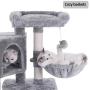 BEWISHOME Multi-Level Cat Tree Condo with Sisal Scratching Posts, Perches, Houses, Hammock and Baskets, Cat Tower Furniture Kitty Activity Center Kitten Play House MMJ05