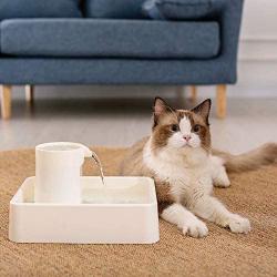 THMY Cats Drinking Fountain,1.8L Ultra Silent Water Fountain Dispenser with Automatic Switch-Off Function Dog Fountain,Ultra Silent Healthy and Hygienic Pet Water Fountain
