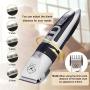 Suteck Dog Clippers Low Noise Pet Hair Clippers Upgrade LED Display Professional Rechargeable Cordless Electric Pet Trimmer Pet Grooming Tools with Comb Guides Scissors Nail Kits for Dogs Cats