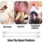 JOCHA 50 Piece Cat Dog Pet Toothbrush Set Double Headed Convenient Dental Hygiene Finger Brushes for Easy Safe Dog Cat Dental Care Teeth Clean (White)