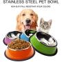 Youmeisha Dog Bowls Stainless Steel Dog Bowl with Non Slip Rubber Base Pet Bowls for Food or Water, Suitable for Puppy Cats and Kittens Feeder Bowl 2 Pack