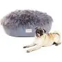 Ushang Pet Premium Faux Long Fur Calming Cuddler Orthopedic Round Dog Sofa Bed, Self-Warming Shag Dog Cushion Donut Bed for Medium & Large Dog (Large 36 inch, Gray) Ushang Pet Premium Faux Long Fur Calming Cuddler Orthopedic Round Dog Sofa Bed, Self-Warming Shag Dog Cushion Donut Bed for Medium & Large Dog (Large 36 inch, Gray)