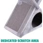 Ruff n Ruffus Foldable Cat Tower Tree + Free Bonus Handheld Chase Toy + 6 Cat Toys | Plush Folding House with Hammock | Condo | Scratching Pad | & Play Balls | for Kittens | Medium & Large Cats