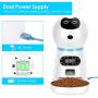 TTPet Automatic Cat Feeder, Timed Dog Food Dispenser, 3.5L Capacity, Stainless Steel Bowl, Portion Control, Voice Recording, Timer Programmable up to 4 Meals a Day