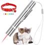 XINGYUNTOYS Cat Toys for Indoor Cats Interactive, 7 in 1 Multi-Pattern Funny Cat Toy Outdoor LED Flashlight with USB Chargeable, Kitten Accessories with Pet Collar