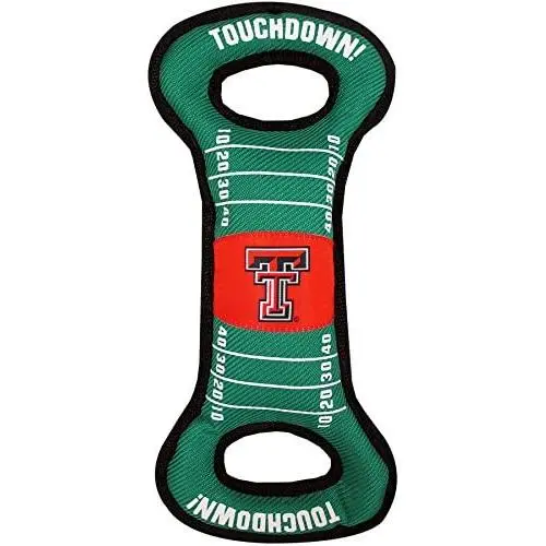 Pets First NCAA Football Field Dog Toy with Squeaker. - Texas TECH RED Raiders - for Tug, Toss, and Fetch. - Tough & Durable PET Toy Pets First NCAA Football Field Dog Toy with Squeaker. - Texas TECH RED Raiders - for Tug, Toss, and Fetch. - Tough & Durable PET Toy