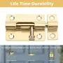 Door Security Slide Latch Lock Thickened Stainless Steel Barrel Bolt, Heavy Duty Sliding Latch Lock for Door Gate Window, Set of 4 Door Security Slide Latch Lock Thickened Stainless Steel Barrel Bolt, Heavy Duty Sliding Latch Lock for Door Gate Window, Set of 4