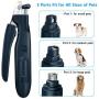 Peroom Dog Nail Grinder with 2 LED Light, Pet Dog Nail Clippers and Trimmers with Nail Storage Box, Low Noise Electric Dog Nail Trimmers Grooming for Small Medium Large Dogs and Cats