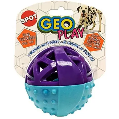 SPOT Geo Play Dual Texture Dog Toy Ball, Assorted SPOT Geo Play Dual Texture Dog Toy Ball, Assorted