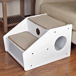 Petsfit Wooden Pet/Cat/Dog Stairs/Steps for Elderly Cat/Dogs with Short Legs and Long Body