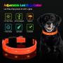 ANTECESSOR Orange Led Dog Collars Rechargeable,100% Waterproof Adjustable USB Rechargeable, Puppy Dog Toys for Teeth Cleaning, Dog Rope Toys for Aggressive Chewers for Medium/Large Dogs