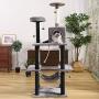 Miwaimao Fast Domestic Delivery Pet Cat Tree Tower Condo House Scratcher Post Toy for Cat Kitten Cat Jumping Toy with Ladder Playing Tree