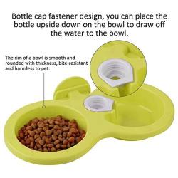Hanging Pet Food Water Bowl, Dog Cat Double Bowl with Hanger Automatic Gravity Water Drinking Fountain Removable Small Pets Feeder for Cat Dog Puppy Crate Cage