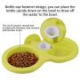 Hanging Pet Food Water Bowl, Dog Cat Double Bowl with Hanger Automatic Gravity Water Drinking Fountain Removable Small Pets Feeder for Cat Dog Puppy Crate Cage