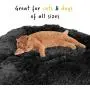 Downtown Pet Supply Premium Donut Dog Bed, Cozy Poof Style Giant Pet Bed Great for Cats & Dogs - Orthopedic, Washable, Durable Dog Bed (Black, XX-Large)