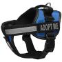 Dogline Vest Harness for Dogs and 2 Removable Adopt Me Patches, Large/28 to 38'', Blue