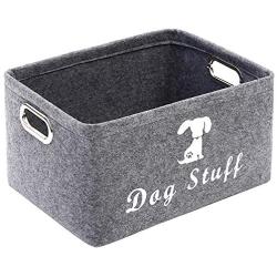 Geyecete Dog Apparel & Accessories/Dog Toys/Pet Supplies Storage Basket/Bin with Handles, Collapsible & Convenient Storage Solution for Office, Bedroom, Closet, Toys, Laundry
