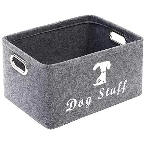 Geyecete Dog Apparel & Accessories/Dog Toys/Pet Supplies Storage Basket/Bin with Handles, Collapsible & Convenient Storage Solution for Office, Bedroom, Closet, Toys, Laundry Geyecete Dog Apparel & Accessories/Dog Toys/Pet Supplies Storage Basket/Bin with Handles, Collapsible & Convenient Storage Solution for Office, Bedroom, Closet, Toys, Laundry
