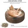 eecoo Cat Cardboard Scratcher,Round Cardboard Cat Bed Collapsible Cat Cardboard Lounge Bed with Toy Bell Ball and Catnip 3-in-1 Functional Corrugated eecoo Cat Cardboard Scratcher,Round Cardboard Cat Bed Collapsible Cat Cardboard Lounge Bed with Toy Bell Ball and Catnip 3-in-1 Functional Corrugated