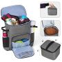 Teamoy Dog Travel Backpack, Pet Supplies Weekend Organizer with 2 Silicone Collapsible Bowls, 2 Food Carrier, 1 Water-Resistant Placemat