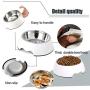 choemore Dog Bowl Stainless Steel Dog Food Bowl Anti-Slip Cat Dish with Removable Dog Water Bowl