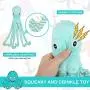 Expawlorer Octopus Dog Toy - Best Squeaky Dog Plush Toys Pet Puppy Soft Treat Chew Toy Interactive for Small to Medium Breeds Dogs Cats Playing, 17''