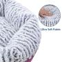 Self Warming Cat Bed Mat - Soft Furry Donut Calming Bed for Cats & Small Dogs Washable, Self Heating Round Comfy Memory Foam Bed Pad, Anti-Slip Puppy Kitten Bed