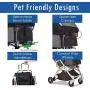 HPZ Pet Rover Lite Premium Light-Weight Dog/Cat/Pet Stroller Travel Carriage with Convertible Compartment/Zipper-Less Entry/1-Hand Quick Fold/Aluminum Frame for Small & Medium Pets