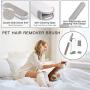 Pet Hair Remover Brush Double-Sided - Fur & Lint Removal Brush with Self-Cleaning Base, Dog & Cat Hair Remover for Furniture, Couch, Carpet, Bed, Car Seat and Clothing…