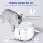 CLEEBOURG Upgraded Pet Cat Water Fountain, 2L Pet Water Dispenser Dog Water Fountain with Separable Water Tank, Filter and Indicator for Cats, Dogs, Multiple Pets