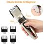 Dog Clippers,Dog Grooming Clipper Low Noise,Cordless Rechargeable Dog Hair Trimmer with LCD Display,Professional Pet Grooming Kit with 4 Comb Guides,Comb,Scissors for Small Medium Large Dog Cat Pet