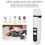 KERTER Dog Nail Grinder 2-Speed Electric Pet Nail Trimmer Painless Paws Grooming, Shaping and Smoothing for Small Medium Large Dogs & Cats - Portable & Rechargeable, Includes USB Cable